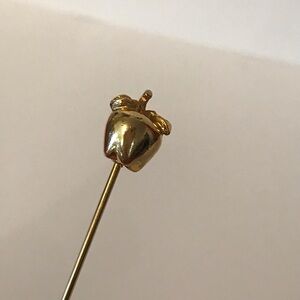 Vintage Gold Tone Apple Stick Pin